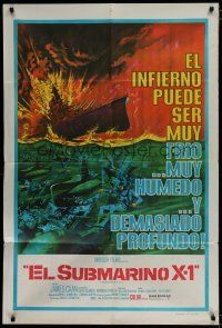 7y250 SUBMARINE X-1 Argentinean '68 cool World War II naval scuba divers & warfare art!