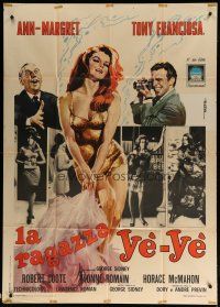 7y882 SWINGER Italian 1p '67 super sexy Ann-Margret, Tony Franciosa, different art by De Seta!