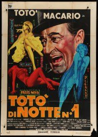 7y909 TOTO DI NOTTE NO1 Italian 1p '62 cool art of Toto & sexy nightclub girls in skimpy outfits!