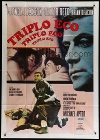 7y912 TRIPLE ECHO Italian 1p '73 different images of Glenda Jackson & Oliver Reed!