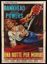 7y324 DIE DIE MY DARLING Italian 2p '65 Hammer horror, different Colizzi art of stabbing scissors!