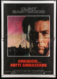 7y437 SUDDEN IMPACT Italian 2p '84 Clint Eastwood is at it again as Dirty Harry, great image!