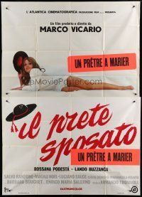 7y440 SWINGING CONFESSORS Italian 2p '70 full-length image of sexy Rossana Podesta!