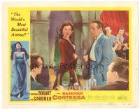 7z130 BAREFOOT CONTESSA LC #2 '54 Humphrey Bogart & sexy most beautiful animal Ava Gardner!