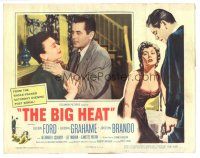 7z153 BIG HEAT LC '53 Glenn Ford choking sexy Jeanette Nolan in a Fritz Lang film noir!