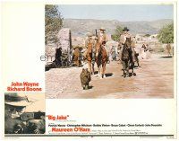 7z156 BIG JAKE LC #7 '71 great image of John Wayne & son Patrick Wayne on horseback!