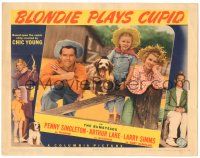 7z172 BLONDIE PLAYS CUPID LC '40 Penny Singleton & Arthur Lake as Dagwood, cool family portrait!