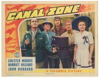 7z216 CANAL ZONE LC '42 Chester Morris w/radio gear, Lloyd Bridges & Harriet Hilliard look on!