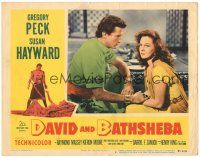 7z302 DAVID & BATHSHEBA LC #2 '51 Gregory Peck broke God's commandment for sexy Susan Hayward