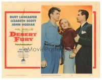 7z310 DESERT FURY LC #6 R58 posed three-shot of Burt Lancaster, John Hodiak & Lizabeth Scott!