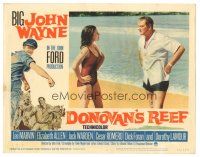 7z333 DONOVAN'S REEF LC #2 '63 John Ford, great image of sailor John Wayne & Elizabeth Allen!