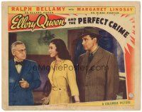 7z352 ELLERY QUEEN & THE PERFECT CRIME LC '41 Ralph Bellamy w/pretty Margaret Lindsay!