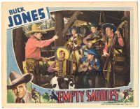 7z353 EMPTY SADDLES LC '36 image of cowboy Buck Jones leading band w/pistols!