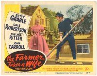 7z364 FARMER TAKES A WIFE LC #5 '53 sailor John Carroll stares at pretty Betty Grable!