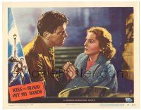 7z526 KISS THE BLOOD OFF MY HANDS LC #6 '48 close up Joan Fontaine & fugitive Burt Lancaster!