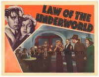 7z539 LAW OF THE UNDERWORLD LC '38 Chester Morris, sexy Anne Shirley at gunpoint, film noir!