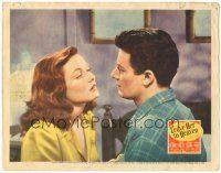 7z543 LEAVE HER TO HEAVEN LC '45 close-up image of sexy Gene Tierney & Cornel Wilde!