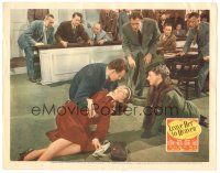 7z544 LEAVE HER TO HEAVEN LC '45 Vincent Price watches Cornel Wilde hold Jeanne Crain in courtroom