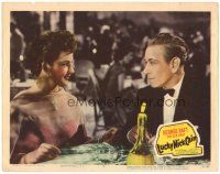 7z572 LUCKY NICK CAIN LC #7 '51 great image of George Raft & sexy Coleen Gray at dinner!