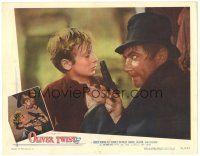 7z669 OLIVER TWIST LC '51 Robert Newton as Bill Sykes, John Howard Davies as Oliver!