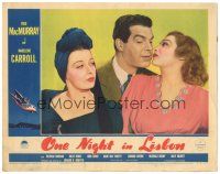 7z674 ONE NIGHT IN LISBON LC '41 image of Fred MacMurray, Madeleine Carroll & Patricia Morison!