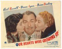 7z678 OUR HEARTS WERE GROWING UP LC '46 wacky Brian Donlevy between Gail Russell & Diana Lynn!