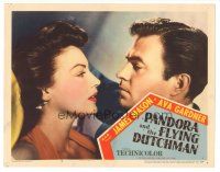 7z685 PANDORA & THE FLYING DUTCHMAN LC #8 '51 romantic super close up of James Mason & Ava Gardner!