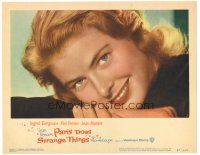 7z686 PARIS DOES STRANGE THINGS LC #1 '57 Renoir's Elena et les hommes, Ingrid Bergman portrait!