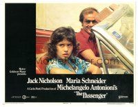 7z687 PASSENGER LC #1 '75 Michelangelo Antonioni, c/u of Jack Nicholson & Maria Schneider in car!