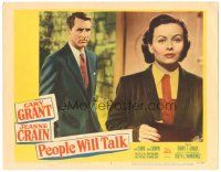 7z692 PEOPLE WILL TALK LC #8 '51 Cary Grant loves pretty Jeanne Crain!