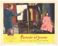 7z716 PORTRAIT OF JENNIE LC #7 '49 Joseph Cotten loves beautiful ghost Jennifer Jones!