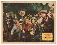 7z732 RAWHIDE LC '38 baseball legend Lou Gehrig as cowboy smiling at party with band playing music