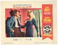 7z749 RING OF FEAR LC #4 '54 image of Mickey Spillane grabbing sexy blonde Marian Carr!