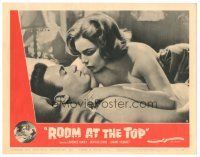 7z764 ROOM AT THE TOP LC #2 '59 romantic close up of Laurence Harvey & sexy Simone Signoret!