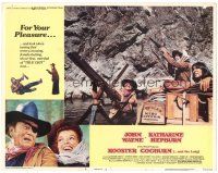 7z765 ROOSTER COGBURN LC #8 '75 John Wayne with gatling gun & Katharine Hepburn on raft!