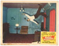 7z768 ROYAL WEDDING LC #5 '51 classic image of Fred Astaire dancing on the ceiling!