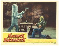 7z774 SATAN'S SATELLITES LC #4 '58 best c/u of costumed Judd Holdren fighting axe-wielding robot!