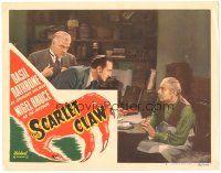 7z777 SCARLET CLAW LC #5 R48 Basil Rathbone as Sherlock Holmes talks to Arthur Hohl!