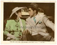 7z780 SECOND HONEYMOON color-glos 11x14 still '37 image of Tyrone Power & Loretta Young in car!