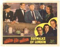 7z795 SIDEWALKS OF LONDON LC #6 R40s Charles Laughton at counter w/ Rex Harrison & Vivien Leigh!