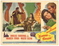 7z798 SINBAD THE SAILOR LC #2 '46 Douglas Fairbanks Jr. surprises sexy Maureen O'Hara!