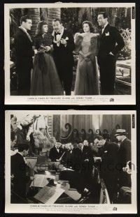 8a880 CHARLIE CHAN AT TREASURE ISLAND 2 8x10 stills '39 Sidney Toler, Pauline Moore, Cesar Romero