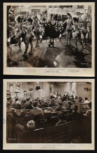 8a996 WOMAN OF THE TOWN 2 8x10 stills '43 Claire Trevor in church w/ Percy Kilbride & dancing!