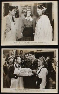 8a801 HOLLYWOOD CANTEEN 3 8x10 stills '44 Bette Davis, John Garfield, Leslie, Cantor, many more!