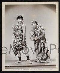 8a737 PARDON MY SARONG 4 8x10 stills '42 Abbott & Costello in sarongs & leis & w/ sexy women!