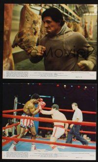 8a224 ROCKY 3 8x10 mini LCs '76 images of boxer Sylvester Stallone training, in ring with Weathers