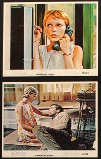 8a154 ROSEMARY'S BABY 6 color 8x10 stills '68 John Cassavetes & Mia Farrow, Roman Polanski classic!