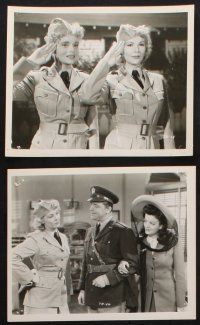 8a311 SHE'S IN THE ARMY 17 8x10 stills '42 Lucile Gleason, Marie Wilson, women in WWII!