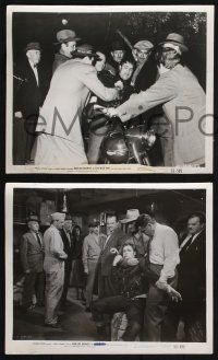 8a854 WILD ONE 3 8x10 stills '54 images of biker Marlon Brando getting roughed up, Lee Marvin!