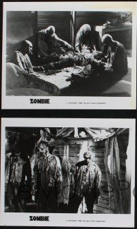 8a761 ZOMBIE 4 8x10 stills '80 Lucio Fulci, awesome gory images of zombies terrorizing people!